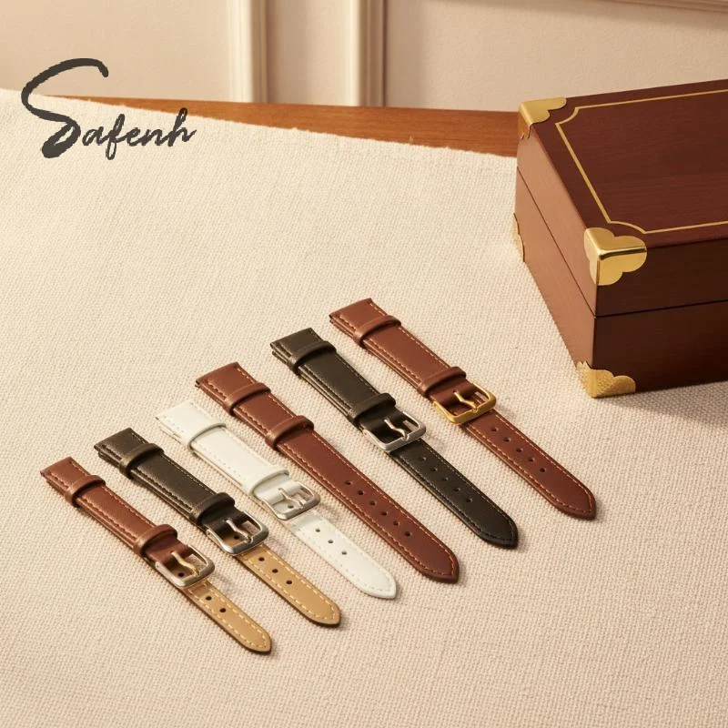 10mm 12mm 14mm 16mm 18mm 20mm 22mm PU Leather Watch Strap For Unisex Soft Leather Wrist Band Universal Sport Bracelet