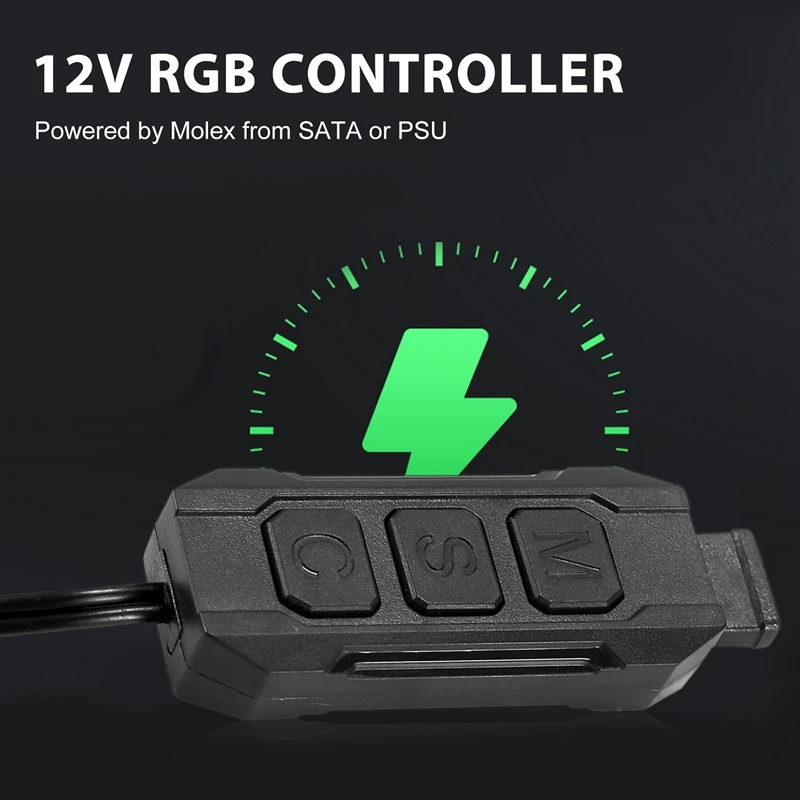 RGB-Controller-Kabel, ARGB-CPU-Gehäuse, Kühlventilator, LED-Lichtleiste, Lampenleiste, Wasserkühlung, AURA-Steuerung, SATA/Molex-betrieben