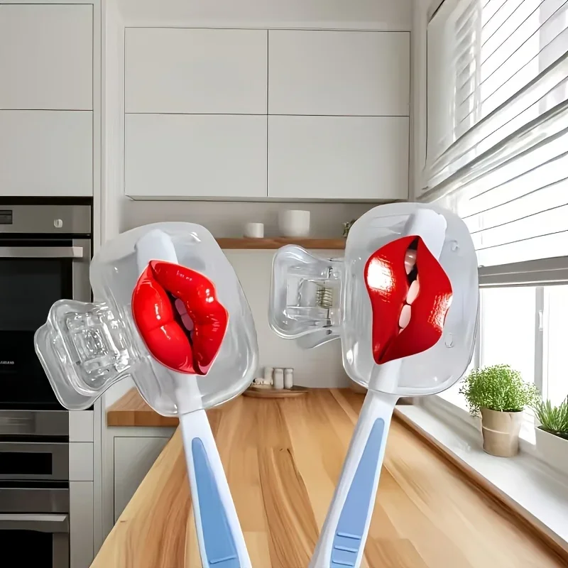 2pcs Red Lips Toothbrush Head Protective Cover Protective Caps for Bathroom Camping and Business Supply Gift for Girls Couples