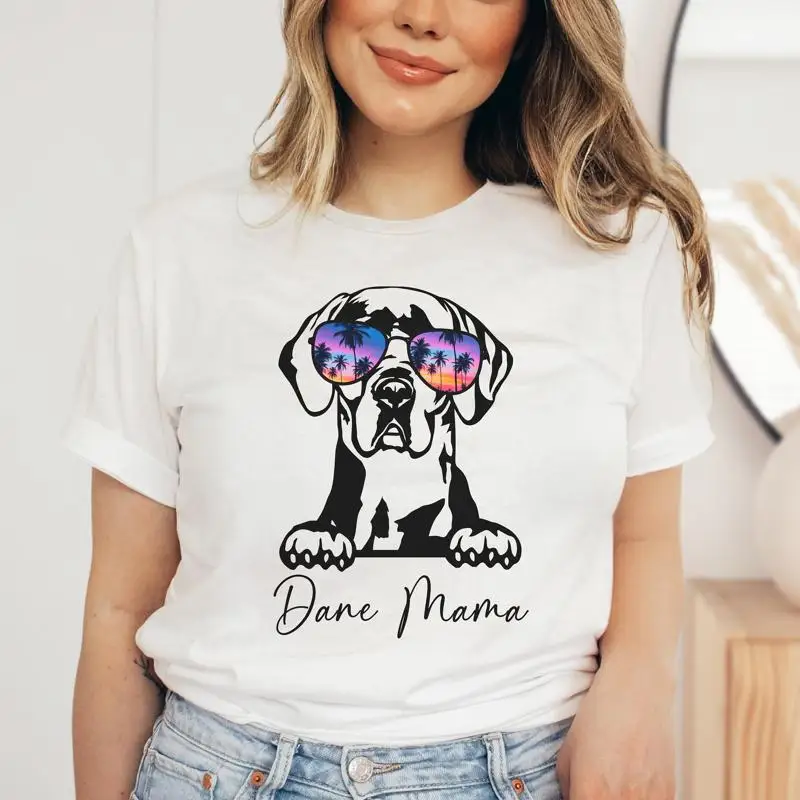 

Great Dane Mama T Shirt owner gift Mom lover tee Cute shirts