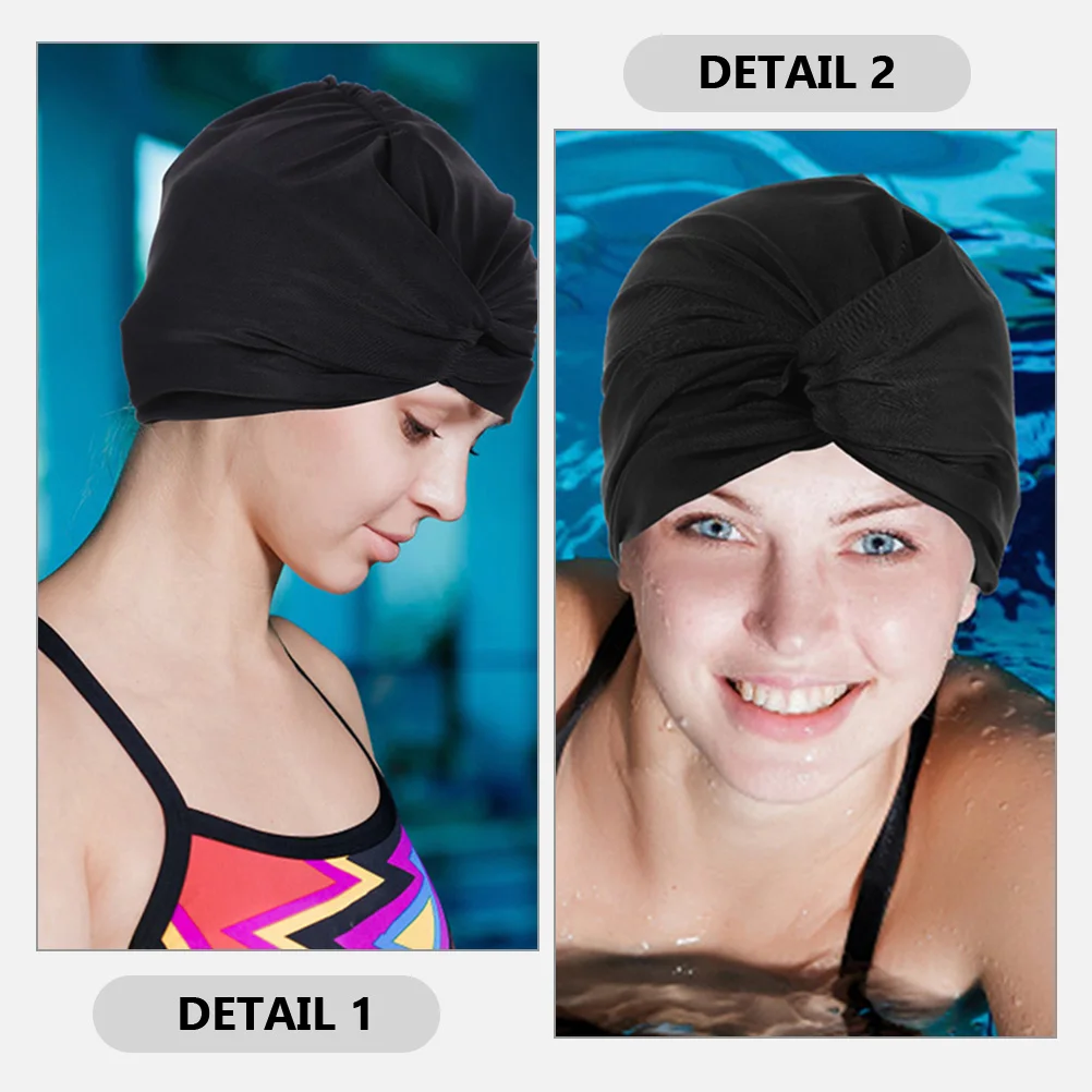 

2 Pcs Beach Hat Swim Cap Large for Women Caps Swimmers Nylon Swimming