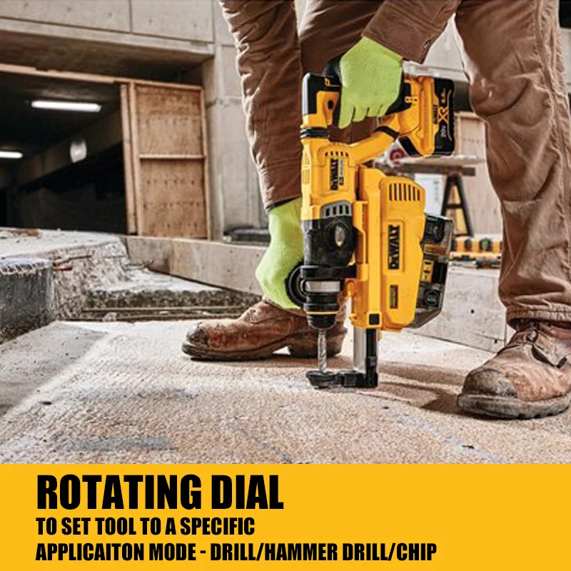 DEWALT DCH263 28MM 1-1/8in Brushless Cordless SDS PLUS D-Handle Rotary Hammer 20V DWH205DH Hammer Impact Drill 4300BPM 3J