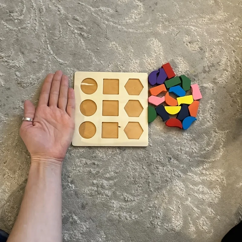 Wooden Puzzle Geometric Shapes 3D Puzzle Montessori Toys Sorting Math Preschool Learning Wood Puzzles Toys For Kids image 6