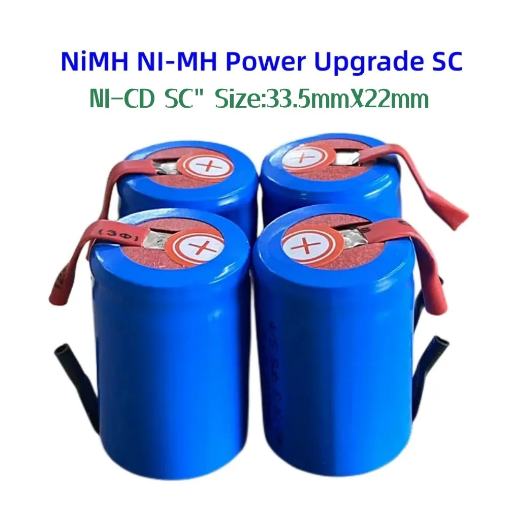 New 4/5SC SC Sub C li-ion Li-Po Lithium Battery High-Discharge 1.2V 2800mAh Rechargeable Ni-MH Batteries With Welding Tabs