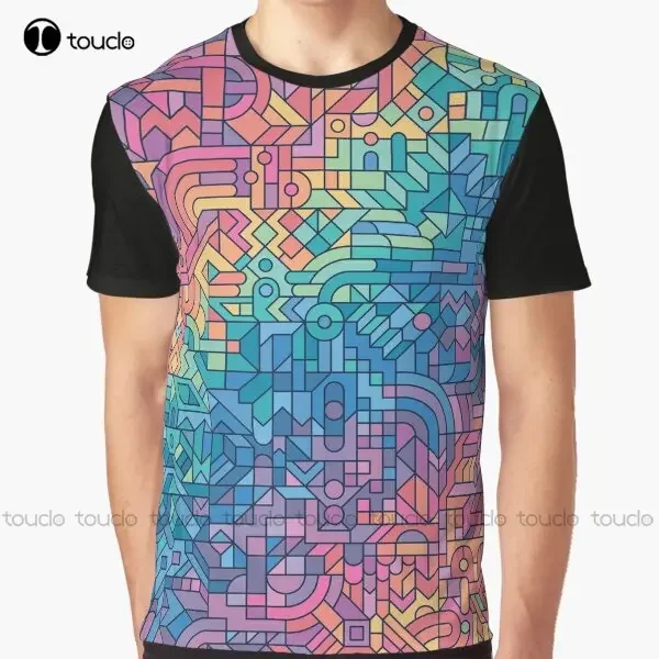 Colourful Chaos Graphic T-Shirt Custom Aldult Teen Unisex Digital Printing Tee Shirts Custom Gift Xxs-5Xl Streetwear