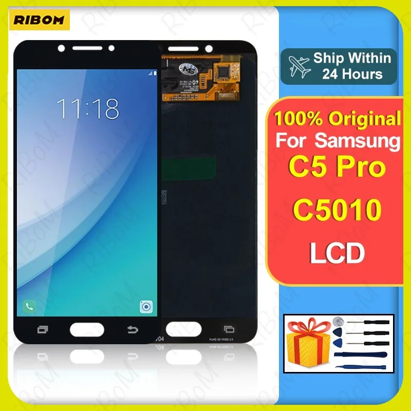 

New 5.2" Super AMOLED For Samsung Galaxy C5 Pro LCD Touch Screen Digitizer For Samsung Galaxy C5010 Display