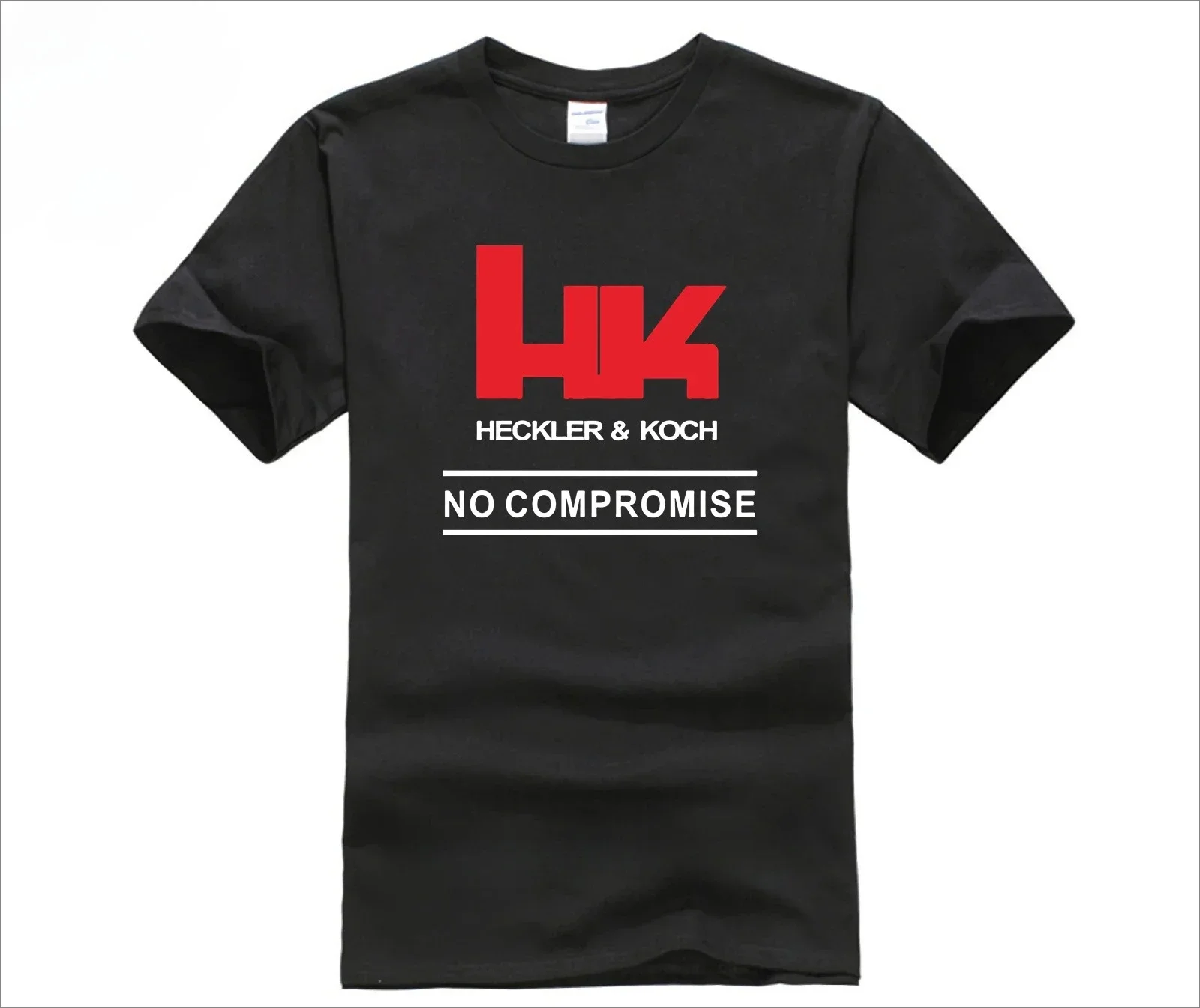 Camiseta Heckler Koch con estampado de la serie HK, top con capucha para exteriores para entusiastas de los deportes de tiro con diseño gráfico MP5 G3 G36