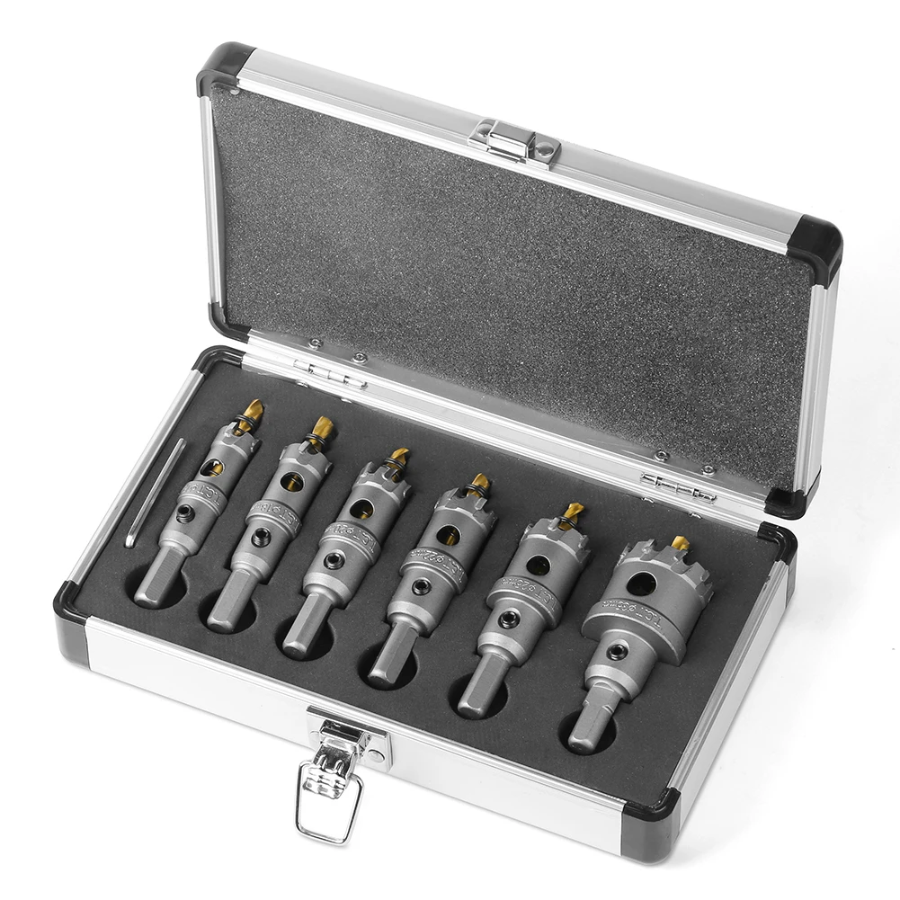 jeu-de-forets-a-trous-de-16-18-20-22-25-35-mm-scie-cloche-pour-acier-inoxydable-alliage-metallique-6-pieces-pointe-en-carbure-tct