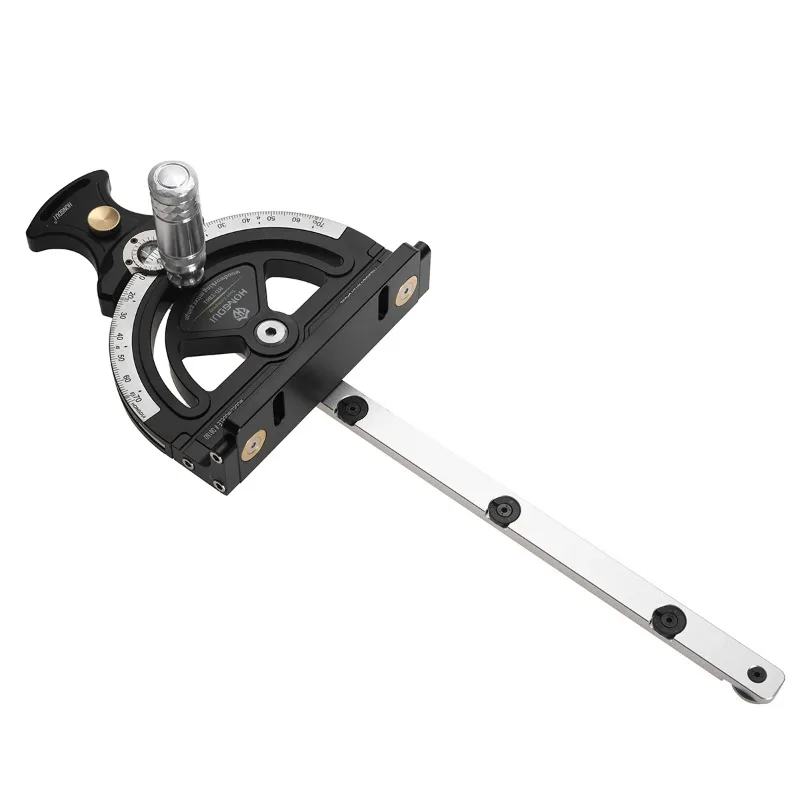 Small desktop saw diagonal joint gauge and box joint fixture kit with adjustable flip stop and universal fence woodworking tool