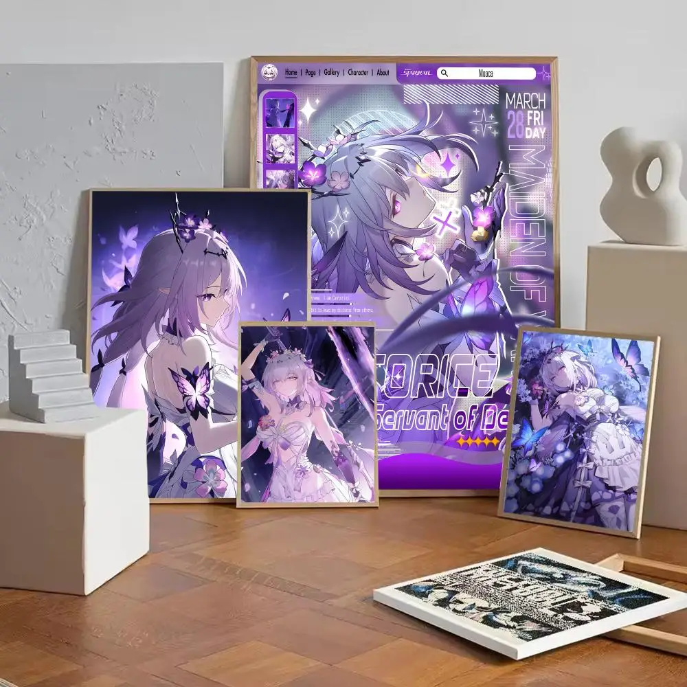 Game Honkai Star Rail Castorice Poster Decorative Wall Art Stickers Mural Photo Print for Home Living Room Hallway Decor