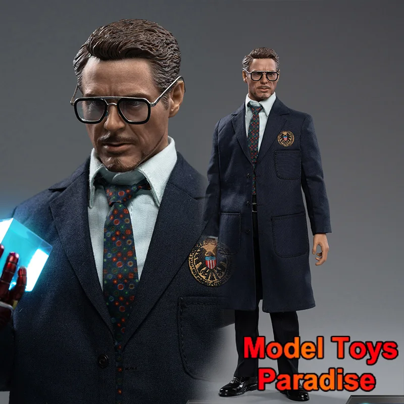 MTOYS MS015 1/6 Scale Male Soldier Safeguard World Peace Tony  Hero Blue Suit Full Set 12inch Action Figure Collectable