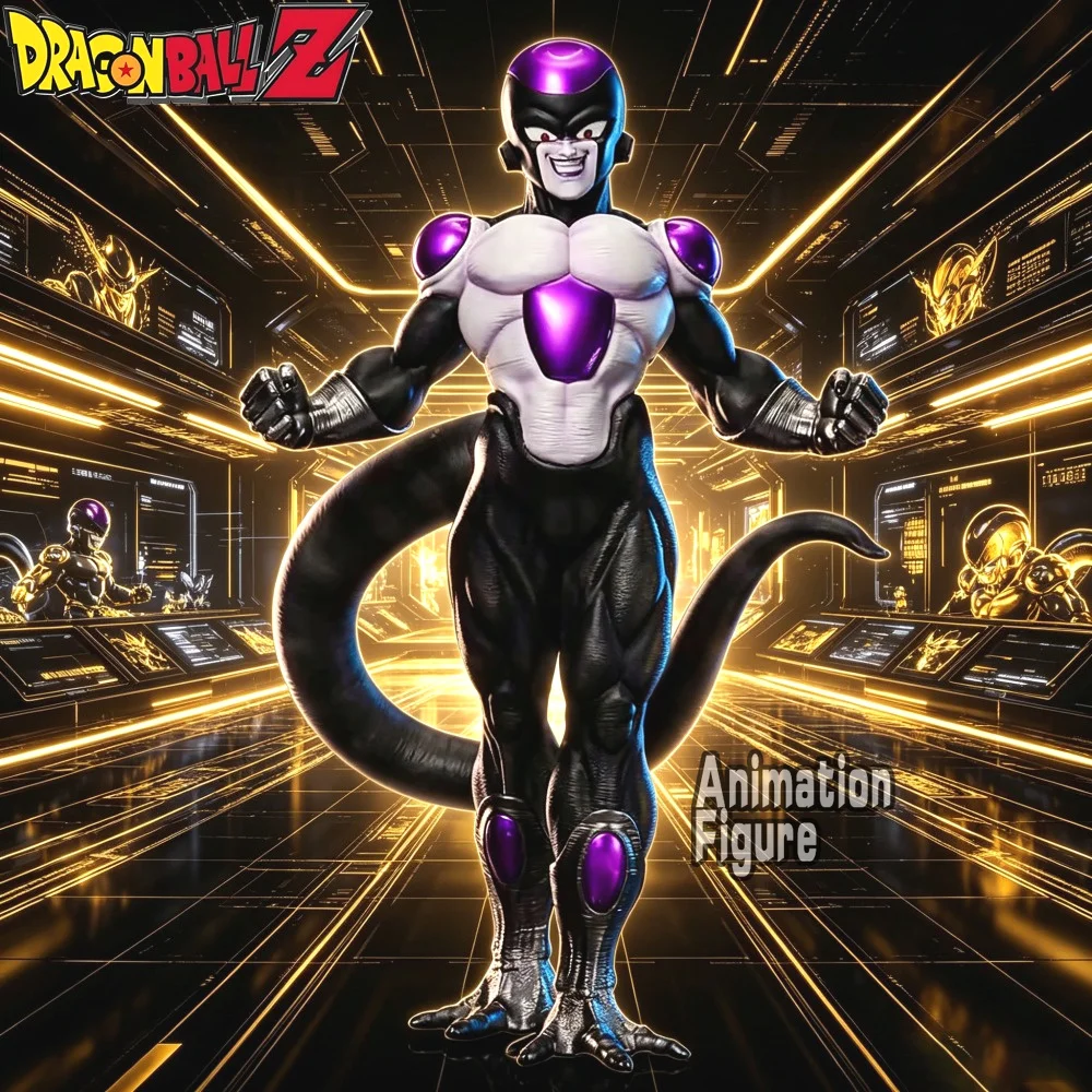 18,5cm Anime Dragon Ball Z Figur Schwarz-Gold Frieza Actionfiguren PVC-Statue Ornament Sammlerstück Modell Spielzeug Geschenke