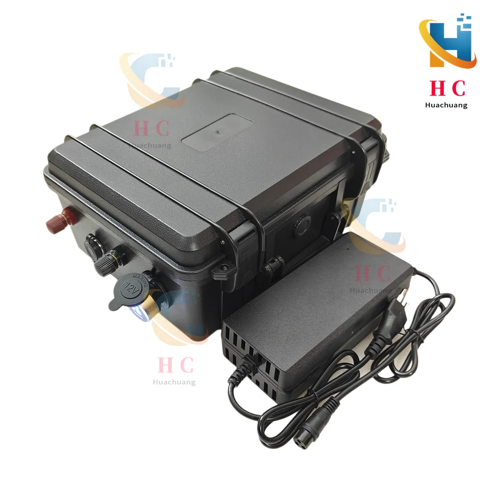 Waterproof 12v 100ah lithium battery 12v 40AH 60AH 80AH 120AH 150AH USB Solar Energy Storage Battery fishing boat + 10A charger