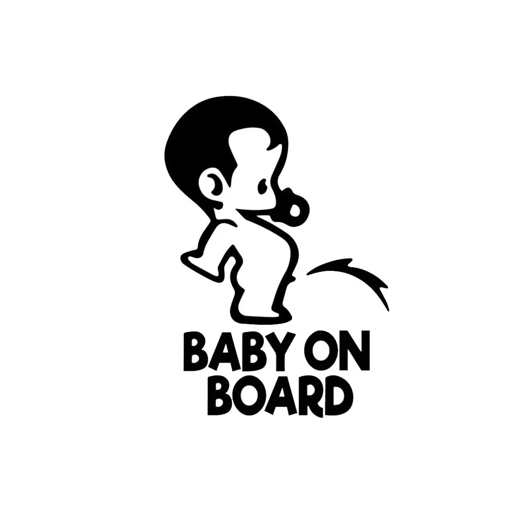 

Funny Cartoon Baby on Board Popular Car Sticker PVC New Design Fashion Cool Style Waterproof Auto Accessories Decal Decor