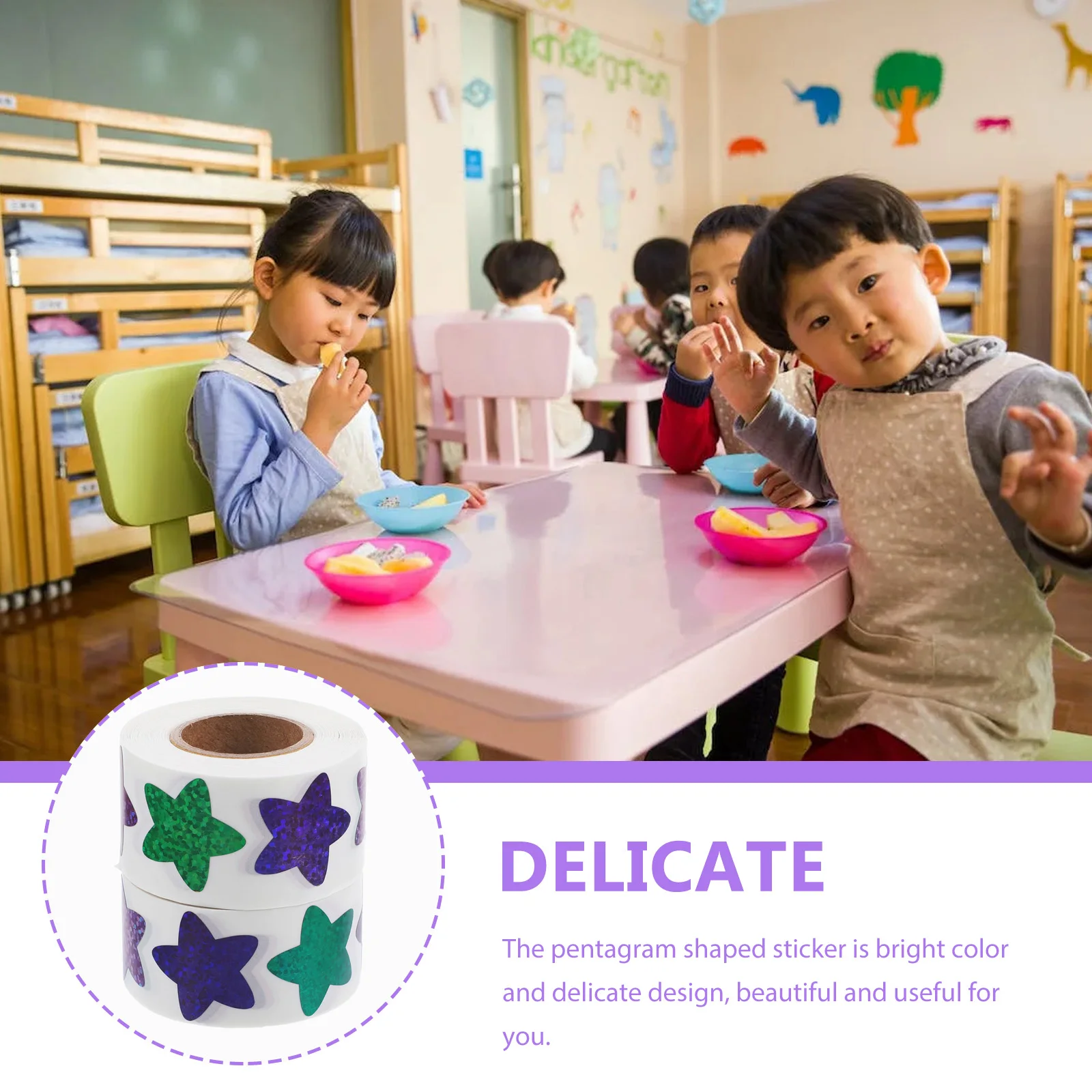 

2 Rolls Star Stickers Self Adhesive Reward Chart Students Stickers Decor Classroom Supplies Students Teachers Gifts