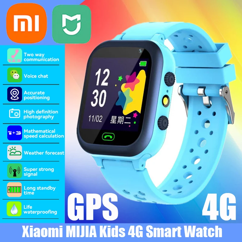 Xiaomi MIJIA Kids 4G Smart Watch SOS GPS Location SIM Card Call Child Smart Watch Camera Waterproof Watch Gift For Ios Android Xiaomi MIJIA Kids 4G Smart Watch SOS GPS Location SIM Card Call Child Smart Watch Camera Waterproof Watch Gift For Ios Android