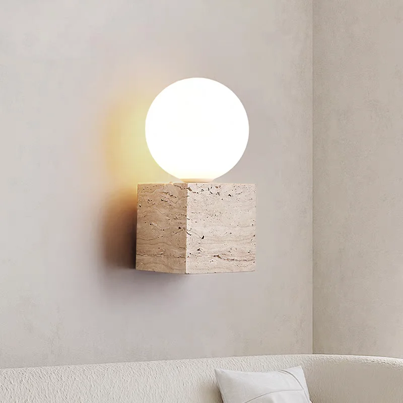 

Milk white wall lamp, living room and bedroom background environment lamp, staircase and doorway wall lamp YX203UY