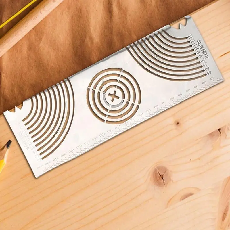 Square Steel 90 Arc Angle Marking Ruler Construction Tool Stainless Steel Parallel Ruler Convenient Multi-Function Parallel