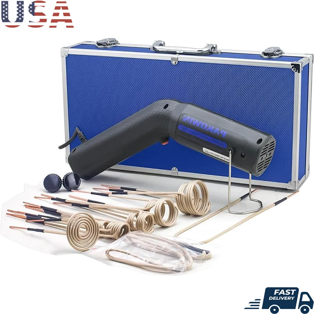 

Инструмент для снятия магнитного индукционного болта, комплект индукционного нагревателя 1100 Вт, 12 катушек, ржавые винты, гайки, быстрый нагрев, защита от перегрева