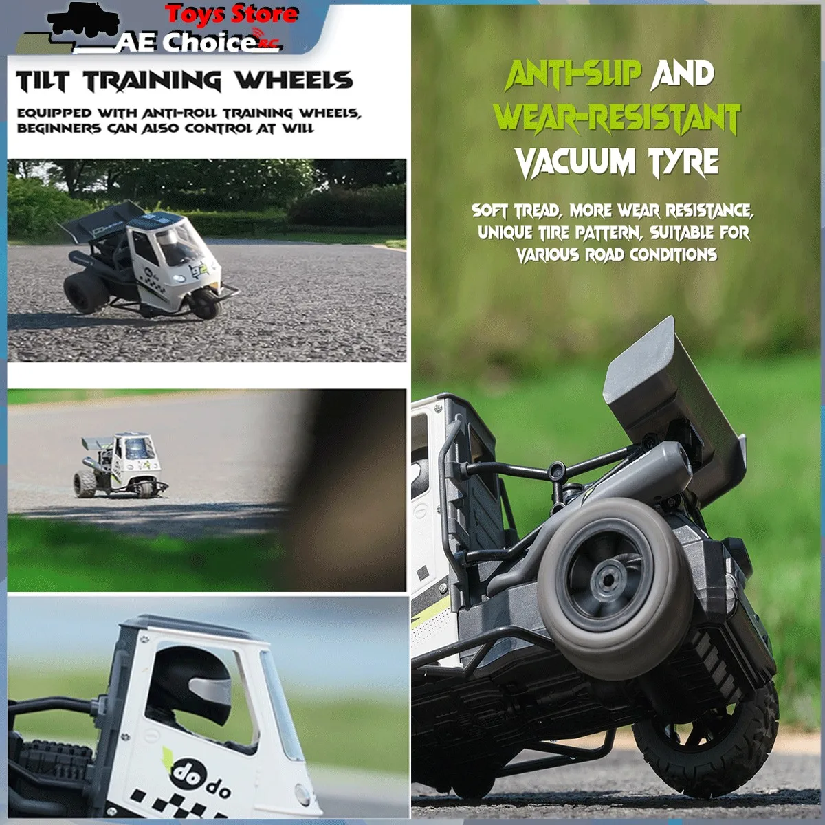 S810 1/16 2.4G télécommande trois roues RC moto avec pulvérisation légère électrique haute vitesse émulation motos jouet pour les enfants