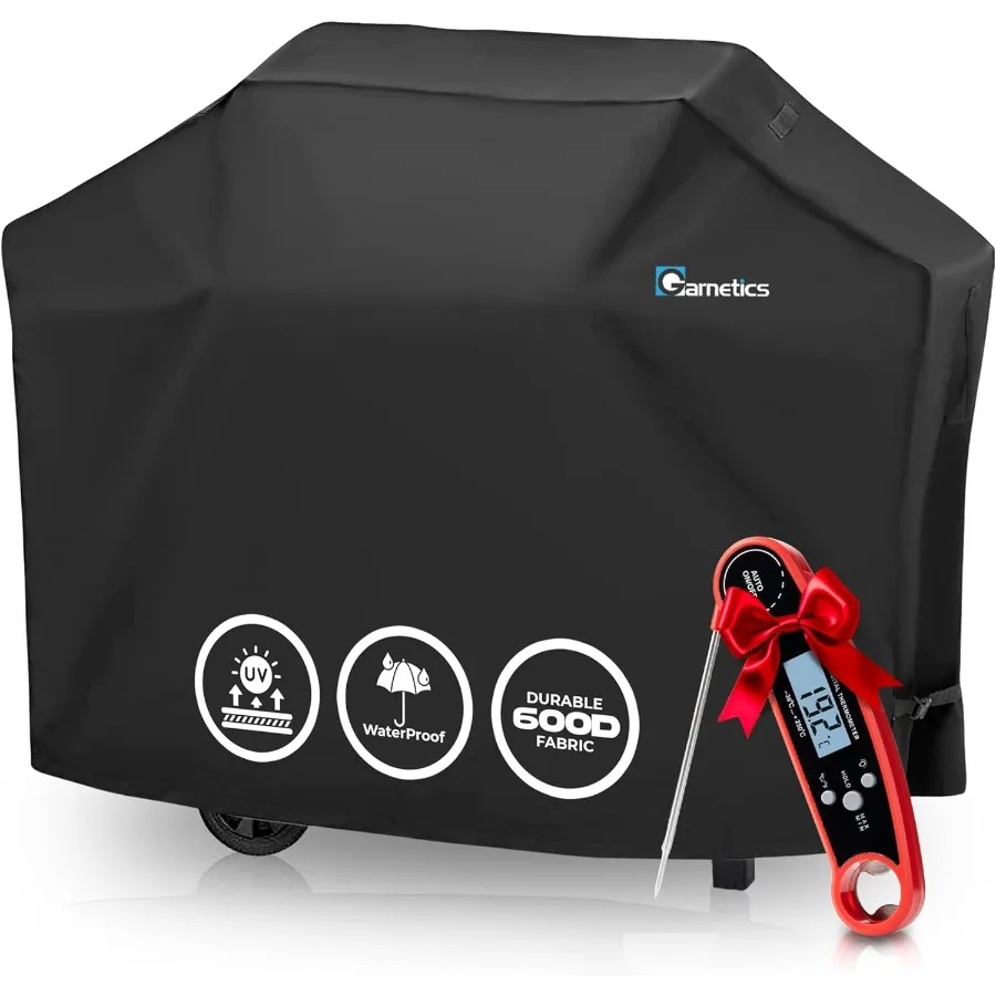 

Grill Cover for Outdoor Grill 55 Inch Bonus Meat Thermometer Included Heavy Duty Waterproof BBQ Gas Grill Cover for Outside UV