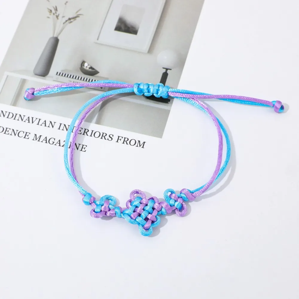 

Kopo Demon Hunters Bracelet - Chinese Style Chinese Knot, Colorful Lucky String, DIY Woven Festival Blessing Jewelry
