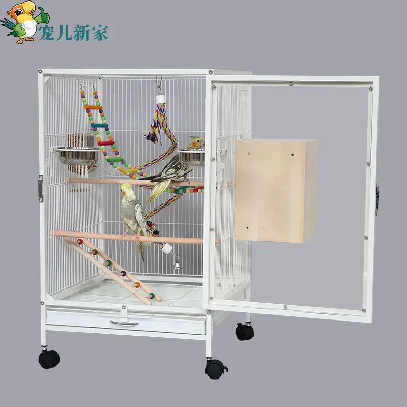 Hollow luxury large villa large pet parrot birdcage home breeding birdcage accesorios para pajaros  bird cages