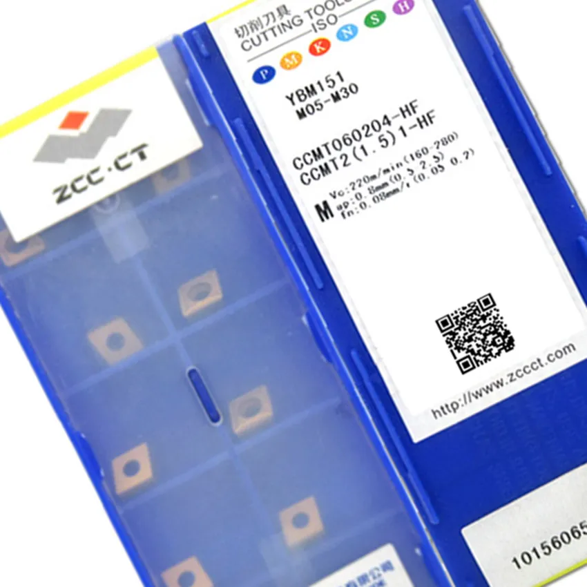 

CCMT060204-HF YBG202 YBC151 YBC152 YBC251 YBC252 YBD152 CCMT060204 ZCC.CT CNC blade carbide inserts Turning inserts 10pcs/box