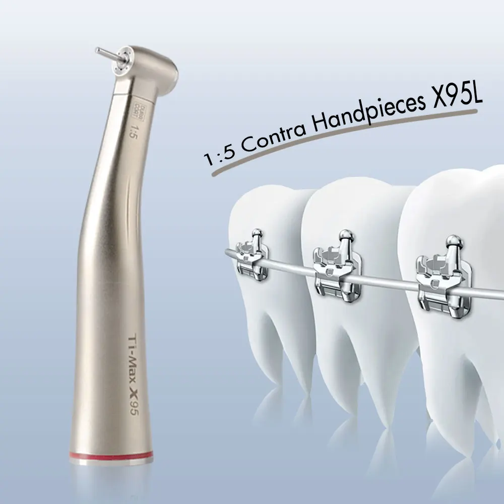 Dentistry 1:5 Low Speed X95L Handpiece Dental Pieces Increasing Speed Z95L Push Button Fiber Optic Inner Water Spray