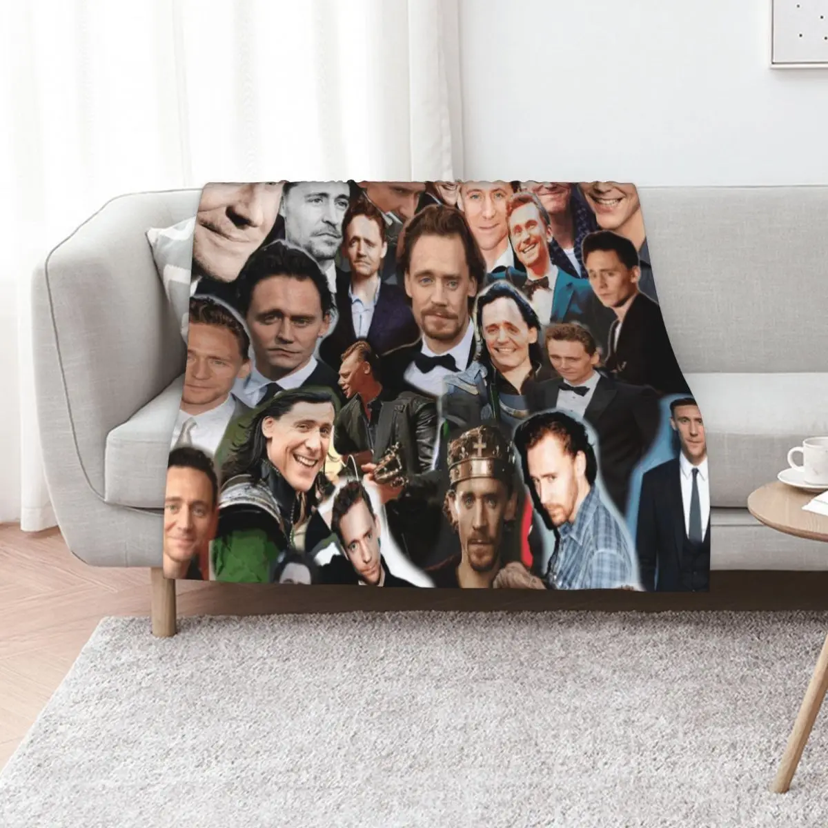 Tom Hiddleston Photo Collage Throw Blanket Decorative Throw Hair Thermal Blankets For Bed Decorative Sofas Large Blankets