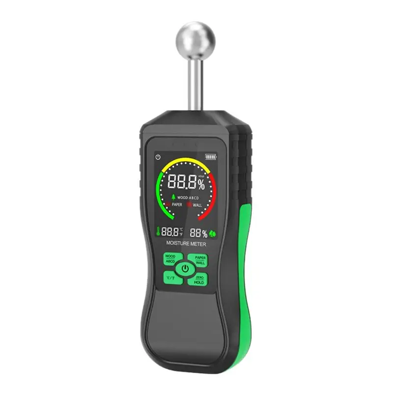 【Ship Within Digital Wood Moisture Meter Non-Contact Timber Damp Detector Hygrometer Alarm Humidity Tester Pinless Moisture Dete
