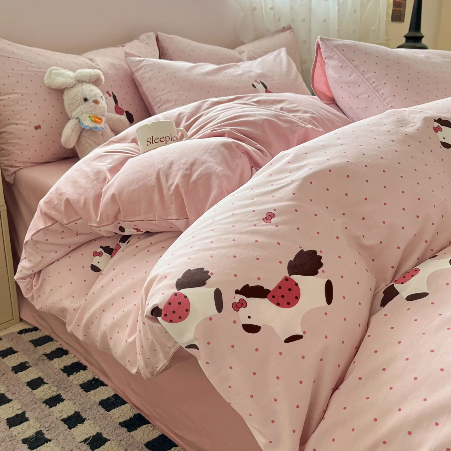 

Пододеяльник из 100% хлопка для детей, с милым принтом, для односпальной/двуспальной/королевской кровати, чисто хлопковый, 220x240 см