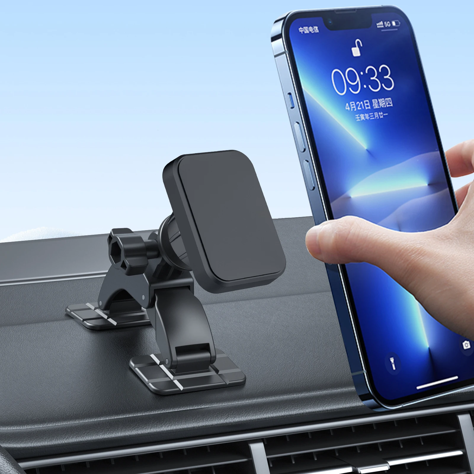Magnetic Phone Holder Car [Enjoy Never Fall], Fit Magnetic Car Phone Mount Dashboard Curved Surfaces Adhesive Magnets Stands