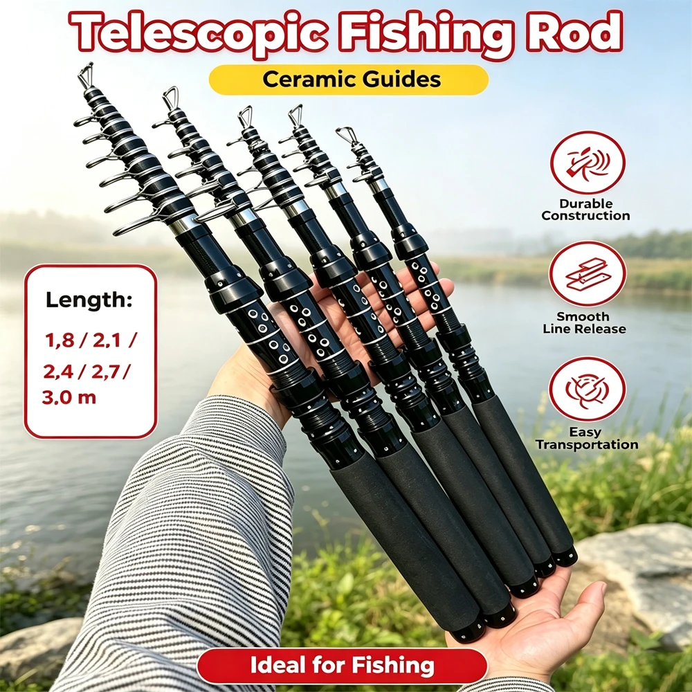 Fishing Rod Casting - Joran Pancing Ikan Mas Bass 1.8-3.0m,