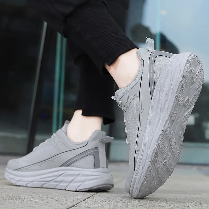 Trend Men Microfiber Air-cushion Sneakers 2025 Fashion Versatile Men Lightweight Running Sports Shoes Tenis Zapatillas De Hombre