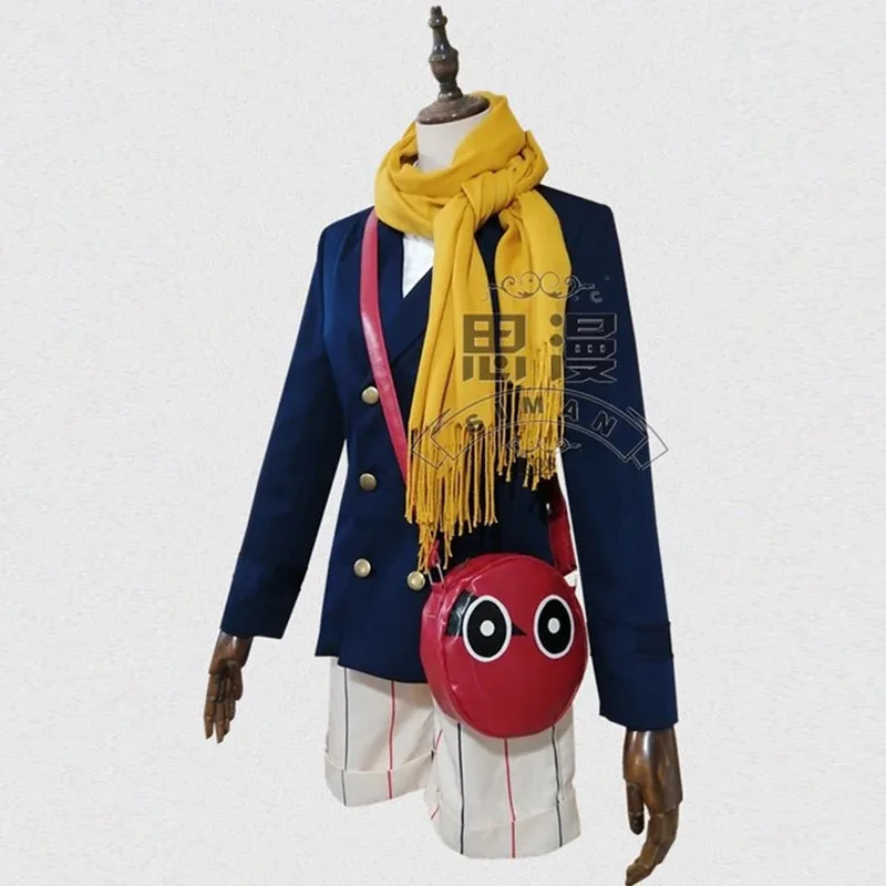 

COSda@Anime Bungou St Dogs Yumeno Kyusaku Cosplay Costume and Doll Toy Hat Backpack Scarf Full Set Custome Made Shoes and WigCOS
