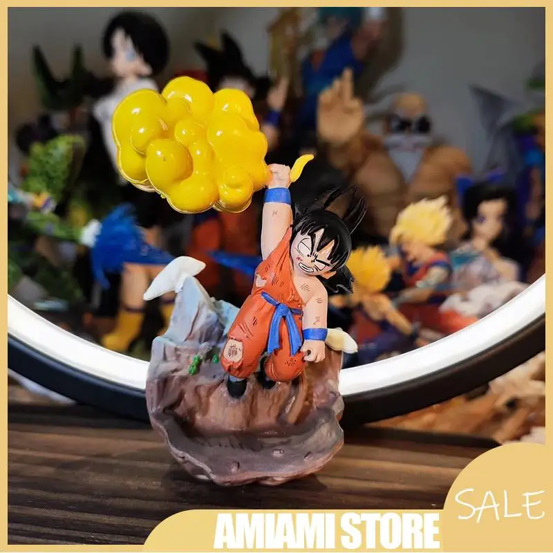 Фигурки Dragon Ball Son Goku, 10 см, версия Q, Kawaii, модель, поврежденная боевой и выхлопная игрушка, украшение в виде облаков, подарочная игрушка