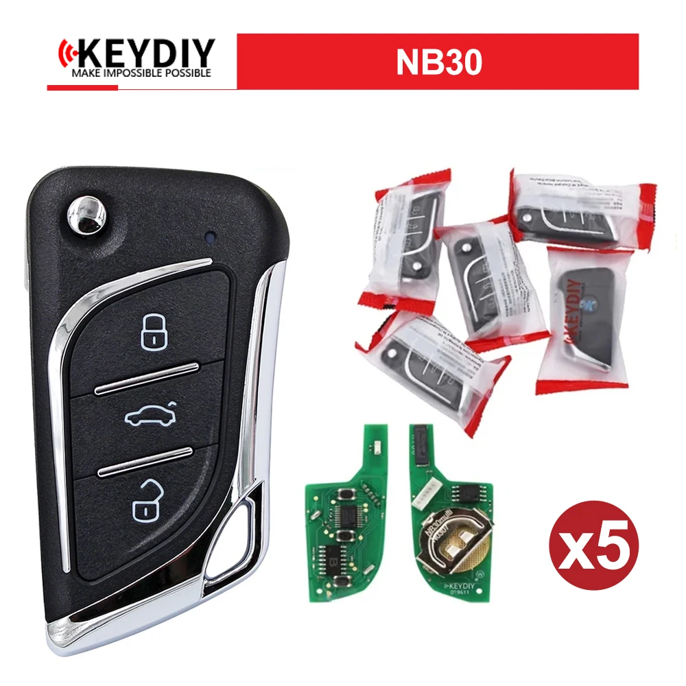 KEYDIY Remote Car Key 3 Buttons NB30 Multi-functional Universal Remote Control Car Key for KD900 KD900+ URG200 KD-X2