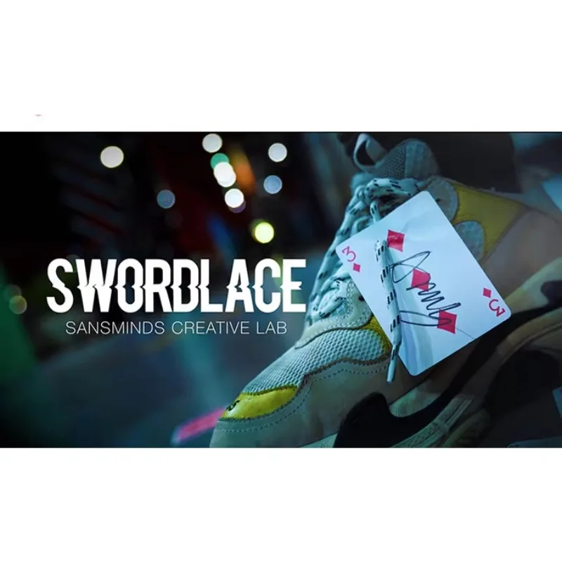 Pro Series: Swordlace White (DVD and Gimmick) by SansMinds Creative Lab Illusions Magic Tricks Close up Magic Street Bar Trick