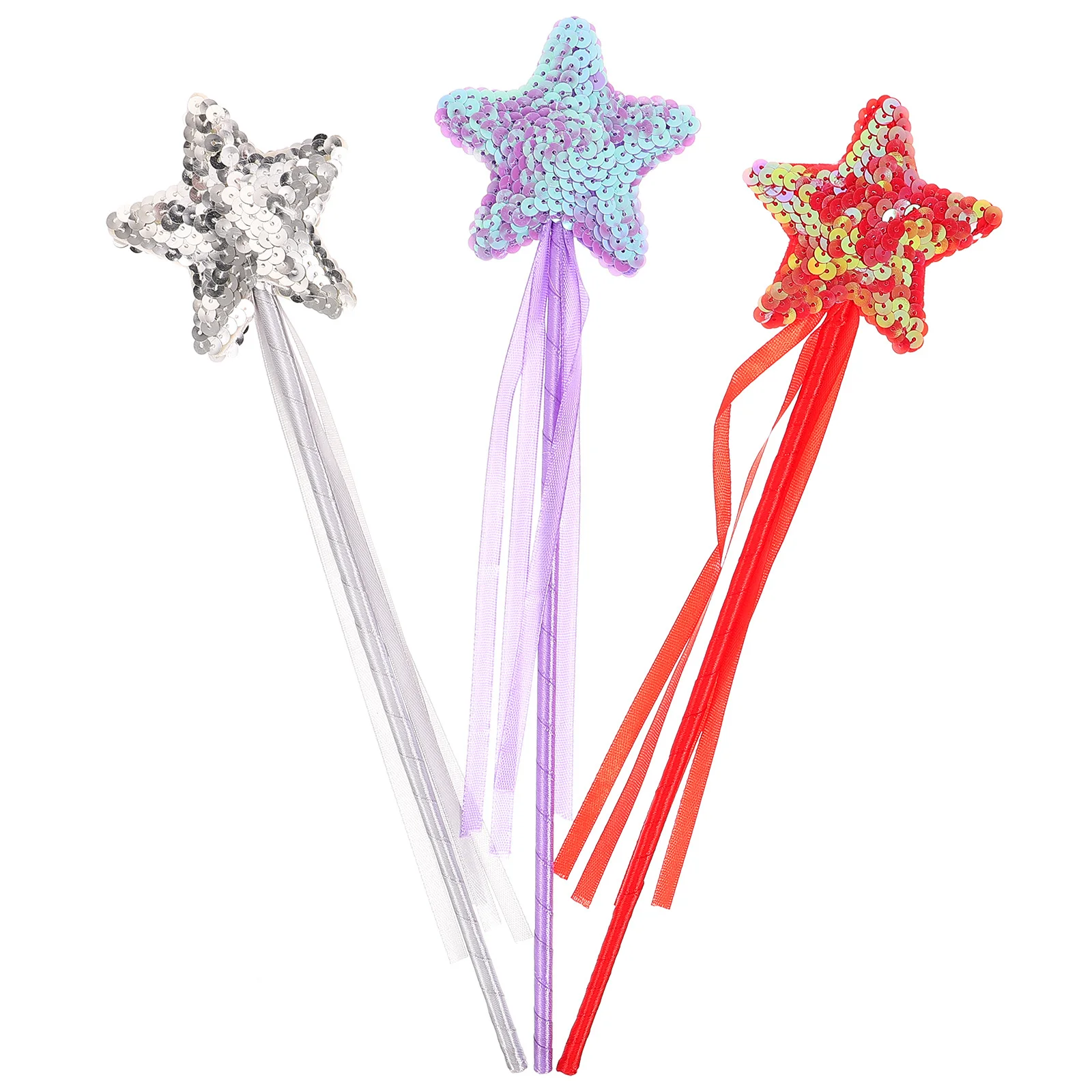 3 pçs brilhante estrela fada vara fontes de festa cosplay prop crianças palco fotografia varinha de fadas crianças fontes de festa