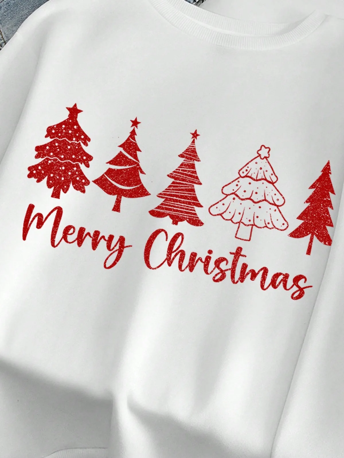 ملابس رجالية عصرية كاجوال لعيد الميلاد على شكل غزال مطبوعة فضفاضة بكتف منسدل ورقبة دائرية بلوفر من الصوف #6