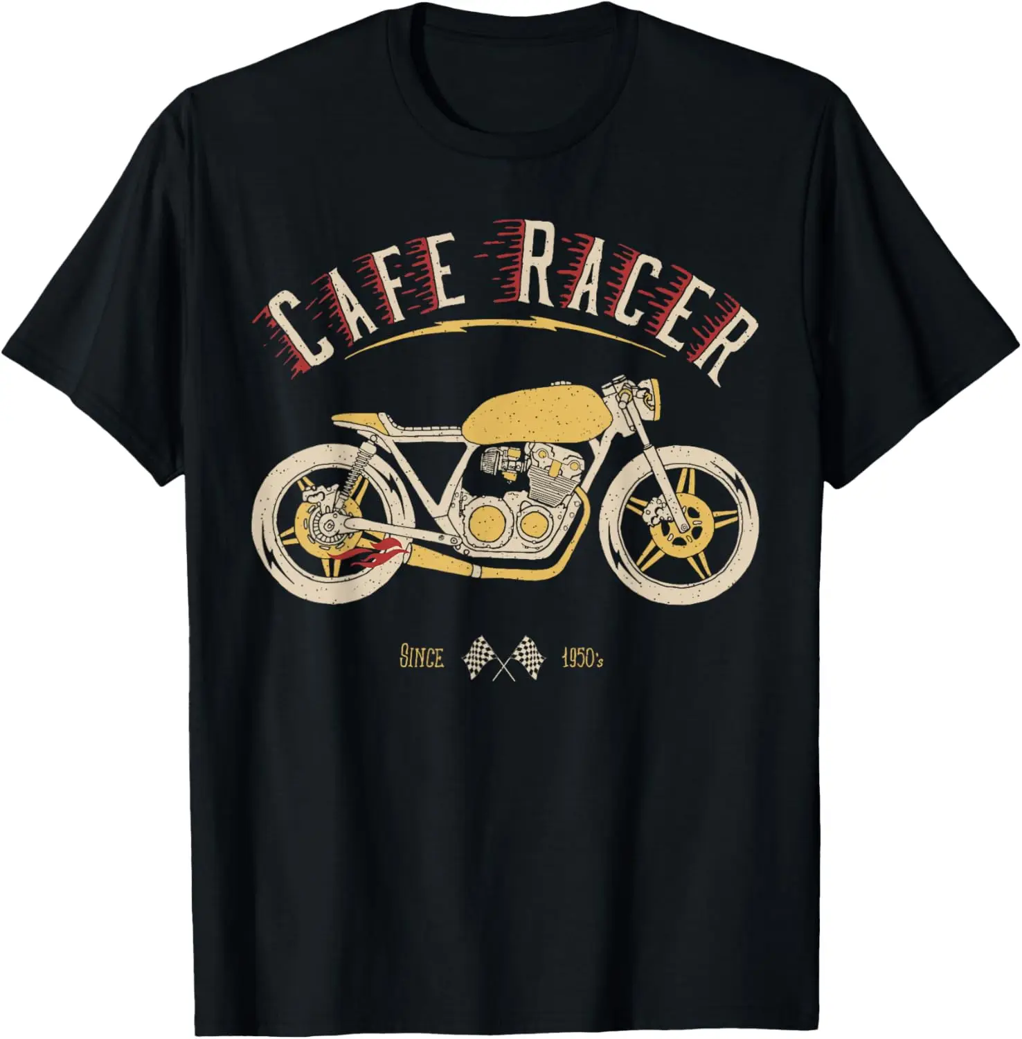 

Cafe Racer Tshirt - Old School - Vintage Motorcycle Tee T-Shirt