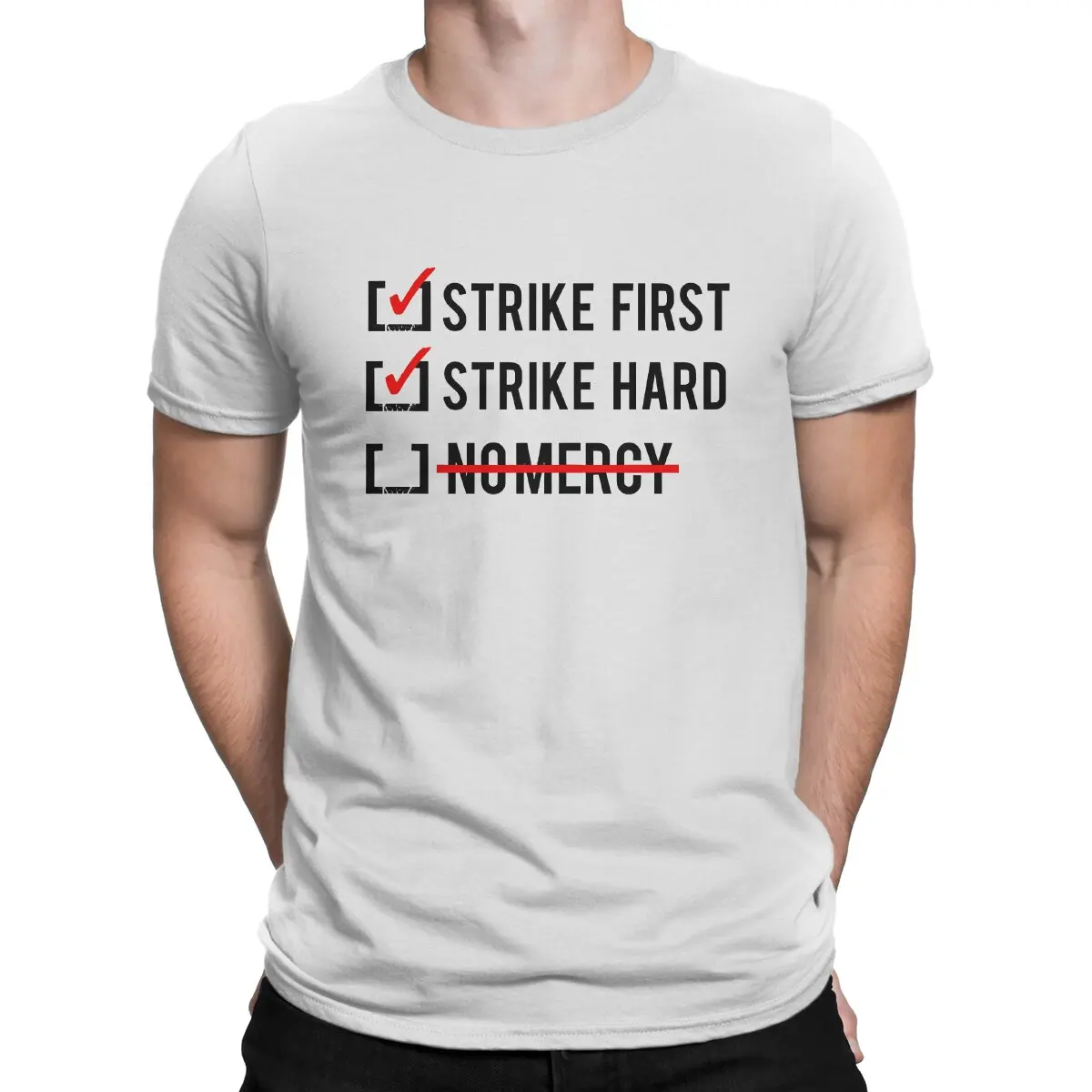 First Strike And Strike Hard Men TShirt C-Cobra Kaii O Neck Tops Fabric T Shirt Humor High Quality Gift Idea