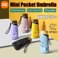 Xiaomi Mini Capsule Umbrella Small Pocket Rain Umbrella Vinyl Folding UV Ultraviolet Protection Ultra Light Mini Umbrella