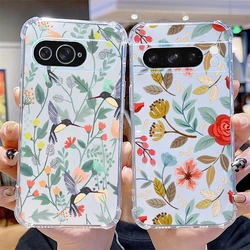P ixel 8 Pro Bright Flowers Transparent Phone Case For Google Pixel 9Pro 9 6 7A 8A 8Pro 8 7 9ProXL 7Pro 6A 6Pro Cover
