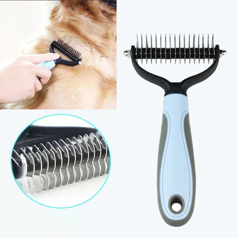 

Pet Hair Removal Comb Cat Dog Brush Pet Hair Grooming Tool Puppy Hair Shedding Combs Pet Fur Trimming Dematting Deshedding Brush