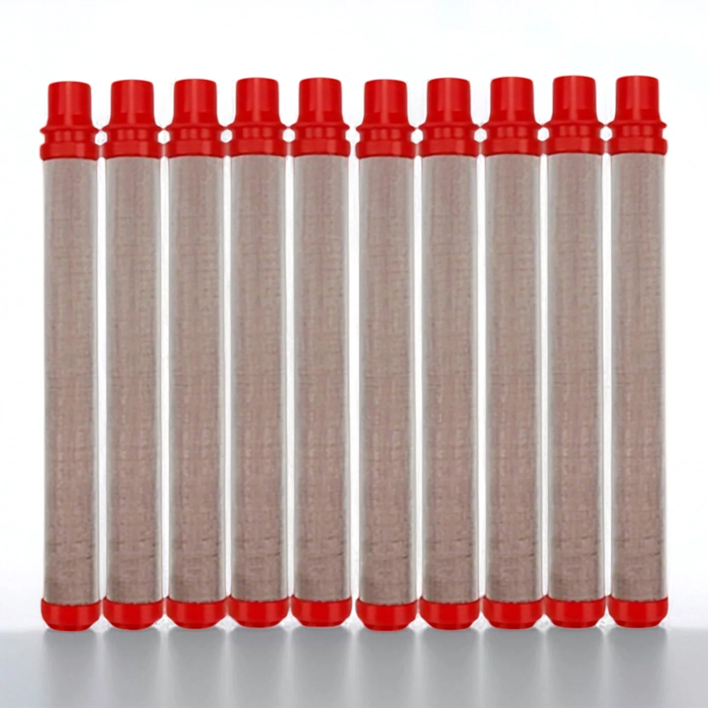 

10Pcs Red 200 Mesh Airless Spray Gun Filters Stainless Steel Paint Sprayer Replacement Inner Screen Filter Kit