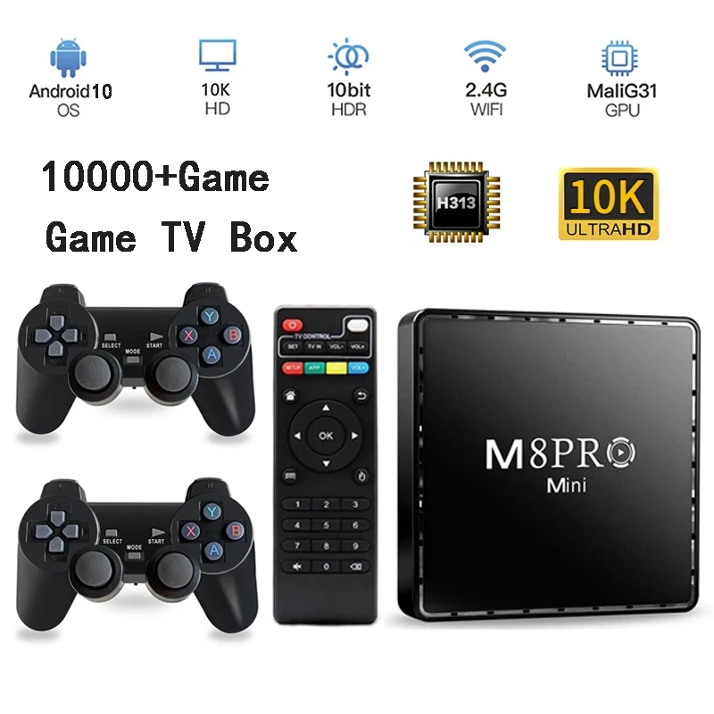 M8 Pro Mini Game Box: تجربة ألعاب ريترو متكاملة بجودة 4K وذاكرة 64GB