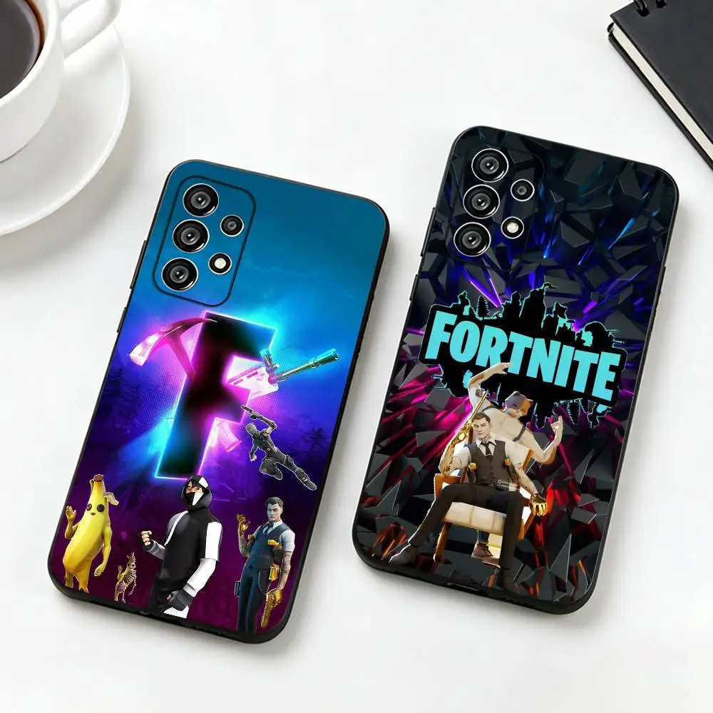 For R-Royales F-Fortnite-Game  Phone Case Black Silicone Soft For Samsung S25,S24,S21,S22,S23,S30,Ultra,S20,Plus,Fe,Lite