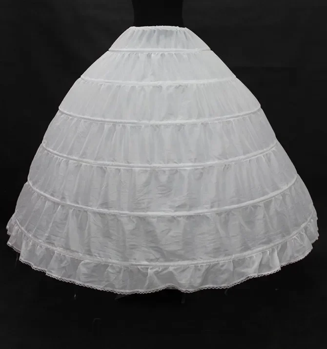 

Ball Gown Cheap Long Bridal Petticoats for Bride Dress 6 Hoop Crinoline Petticoat Wedding Accessories